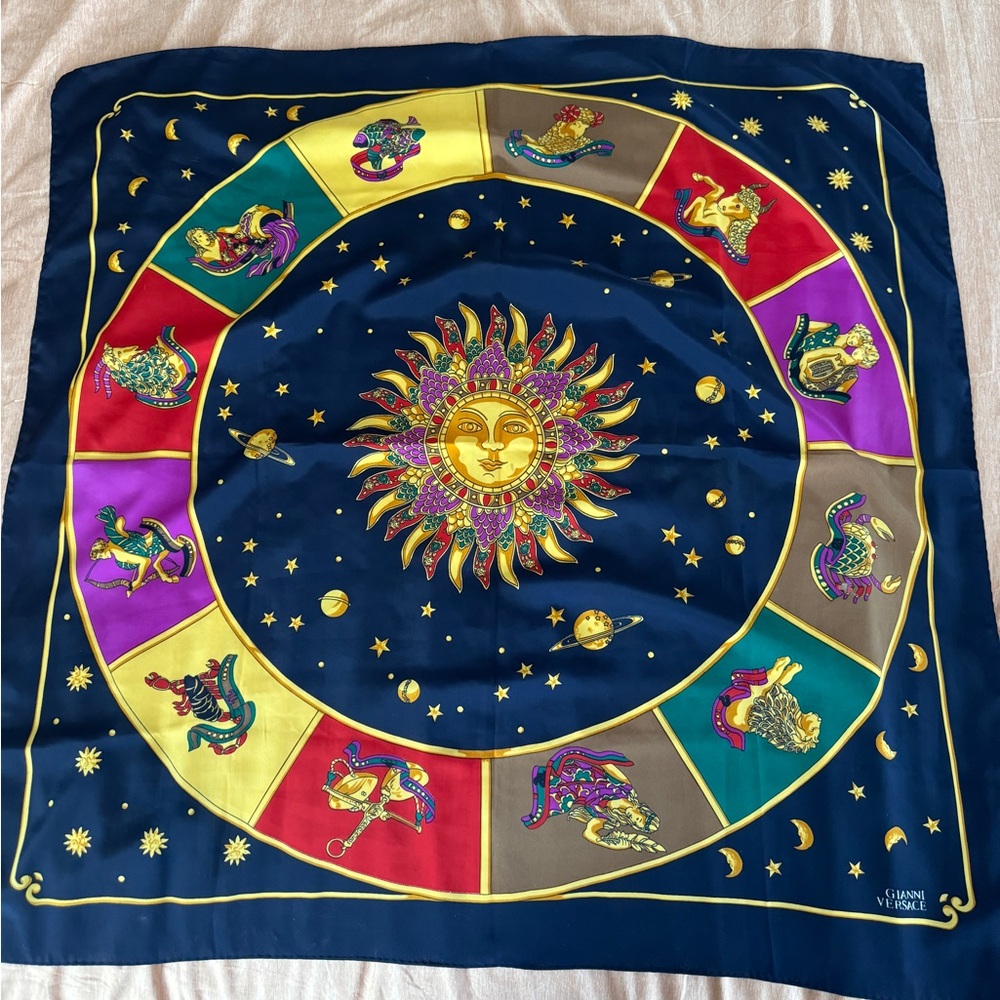 Vintage Versace silk scarf.